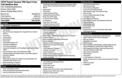 2025 Toyota Tacoma TRD Sport