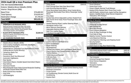 2024 Audi Q8 e-tron Premium Plus