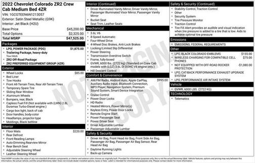 2022 Chevrolet Colorado ZR2