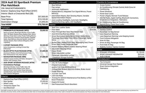 2024 Audi S5 Premium Plus TFSI quattro Tiptronic