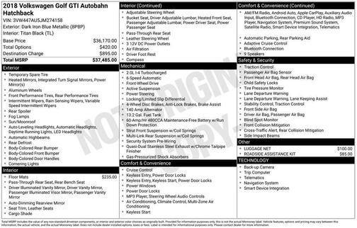 2018 Volkswagen Golf GTI 2.0T S 4-Door