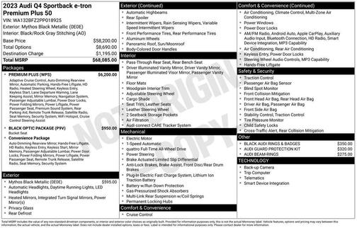 2023 Audi Q4 e-tron Premium Plus 50 quattro