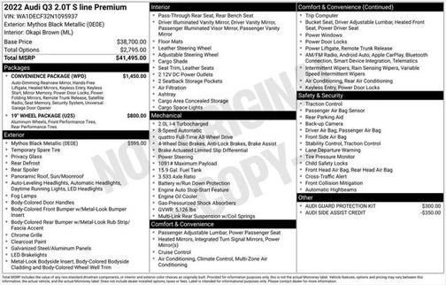 2022 Audi Q3 45 S line Premium