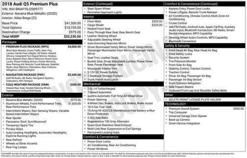 2018 Audi Q5 2.0T Tech Premium