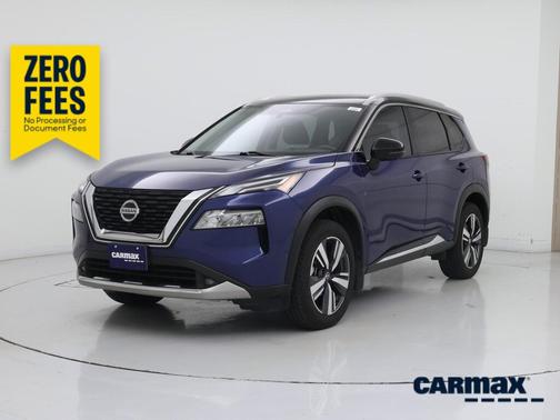 Blue 2021 Nissan Rogue Platinum