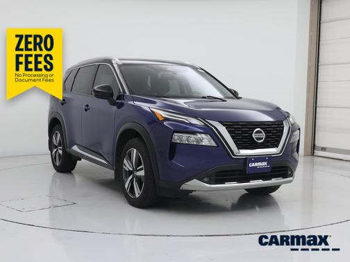 Blue 2021 Nissan Rogue Platinum