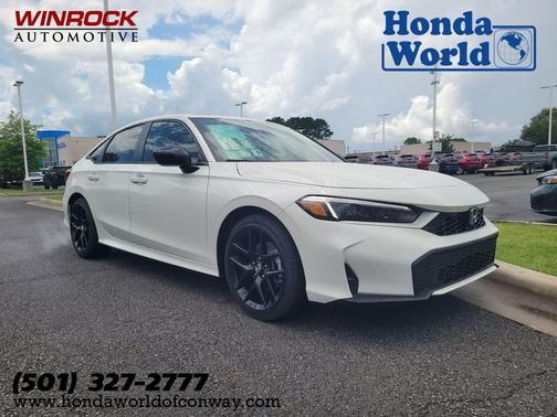 Platinum White Pearl 2026 Honda Civic Hybrid Sport