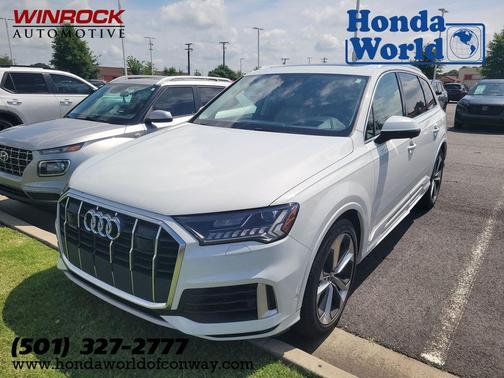 Glacier White 2021 Audi Q7 55 Prestige