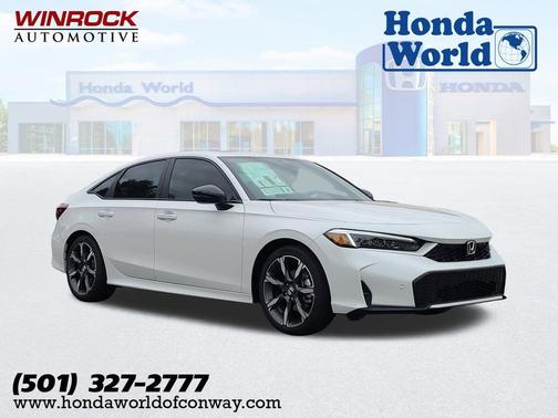 Platinum White Pearl 2026 Honda Civic Hybrid Sport Touring