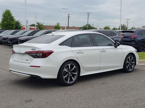Platinum White Pearl 2026 Honda Civic Hybrid Sport Touring
