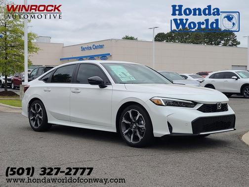 Platinum White Pearl 2026 Honda Civic Hybrid Sport Touring
