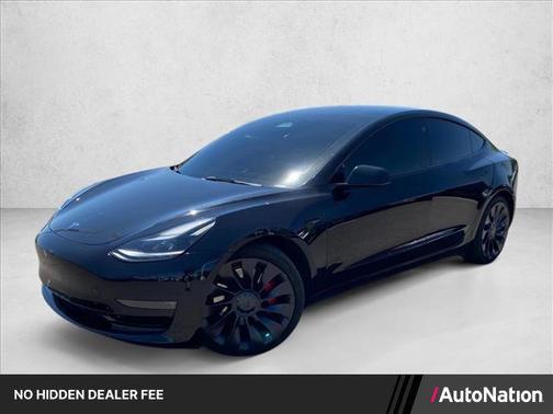 Solid Black 2023 Tesla Model 3 Performance