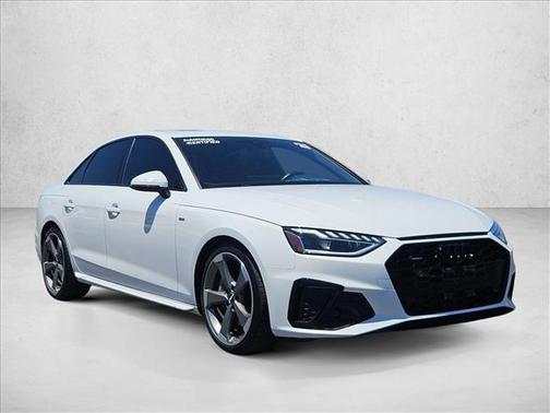 Ibis White 2021 Audi A4 45 S line Premium Plus