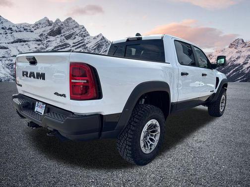 Bright White Clearcoat 2026 RAM 1500 RHO Crew Cab 4x4 5'7' Box