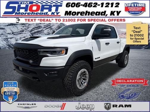 Bright White Clearcoat 2026 RAM 1500 RHO Crew Cab 4x4 5'7' Box