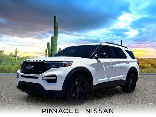 Star White Metallic Tri-Coat 2023 Ford Explorer ST