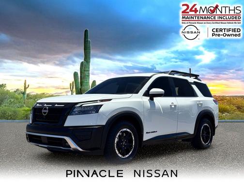 Glacier White 2024 Nissan Pathfinder Rock Creek 4WD
