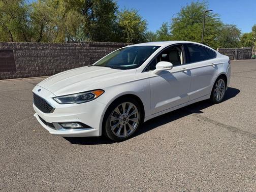 White Platinum Clearcoat Metallic 2017 Ford Fusion Platinum