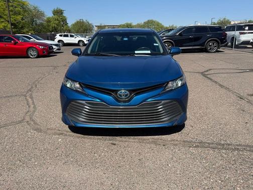 Blue Streak Metallic 2019 Toyota Camry Hybrid LE