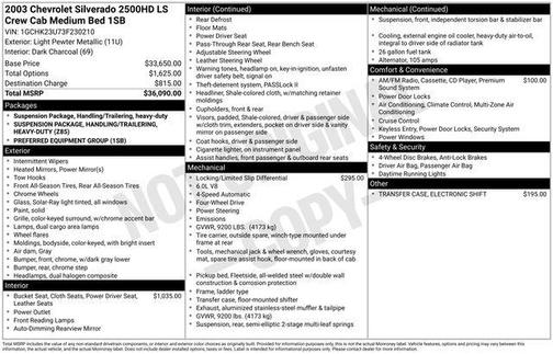 2003 Chevrolet Silverado 2500 LS H/D Crew Cab