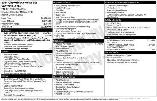 2015 Chevrolet Corvette Z06