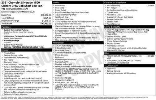 2021 Chevrolet Silverado 1500 Custom