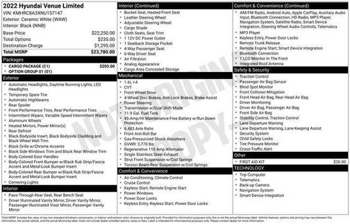 2022 Hyundai VENUE Limited
