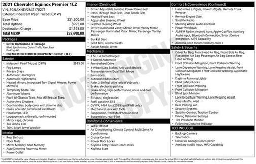 Iridescent Pearl Tricoat 2021 Chevrolet Equinox Premier w/1LZ