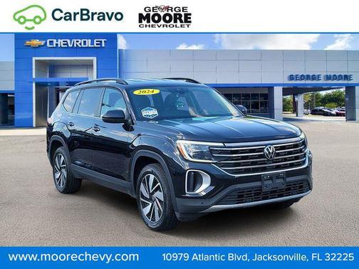 Deep Black Pearl 2024 Volkswagen Atlas 2.0T SE w/Technology 4MOTION