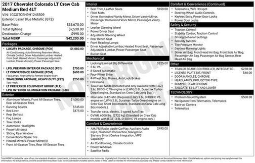 2017 Chevrolet Colorado LT