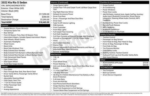 2022 Kia Rio S