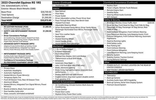 Mosaic Black Metallic 2023 Chevrolet Equinox FWD RS