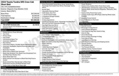 Magnetic Gray Metallic 2024 Toyota Tundra SR5