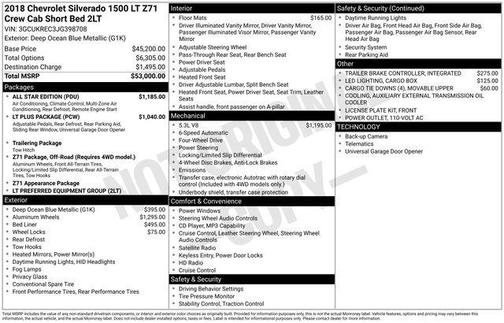 2018 Chevrolet Silverado 1500 2LT