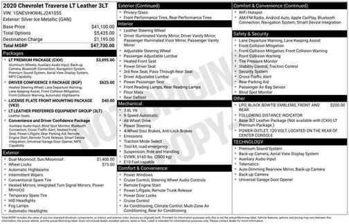 2020 Chevrolet Traverse LT Leather