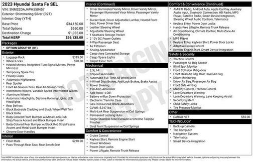 2023 Hyundai SANTA FE SEL 2.4