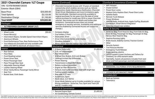 2021 Chevrolet Camaro 1LT