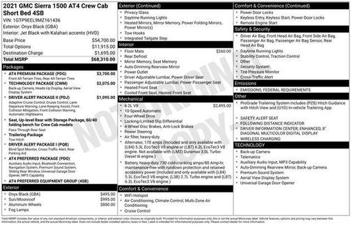 2021 GMC Sierra 1500 AT4