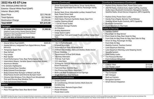 2022 Kia K5 GT-Line