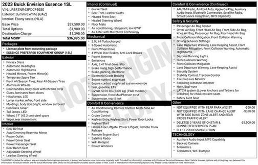 Summit White 2023 Buick Envision Essence FWD