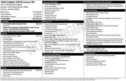2026 Cadillac VISTIQ Luxury