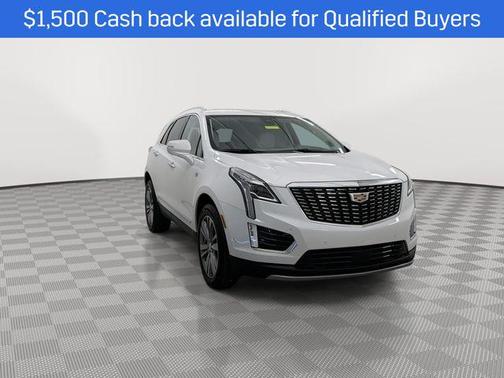 Crystal White Tricoat 2025 Cadillac XT5 Premium Luxury
