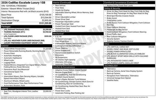 2026 Cadillac Escalade Luxury