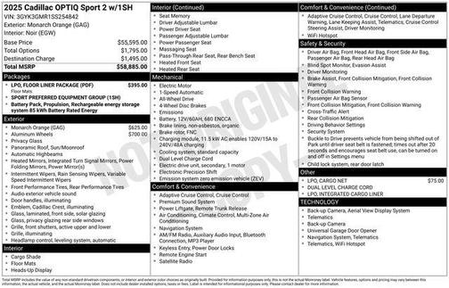 2025 Cadillac OPTIQ Sport 2 AWD