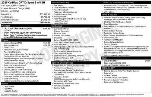 2025 Cadillac OPTIQ Sport 2 AWD