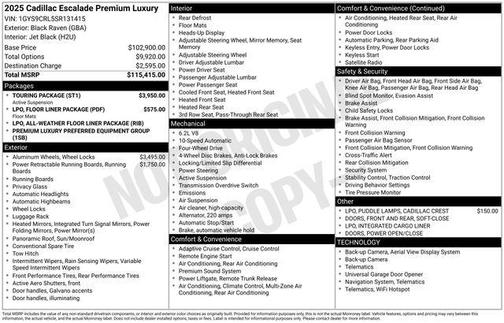 2025 Cadillac Escalade Premium Luxury