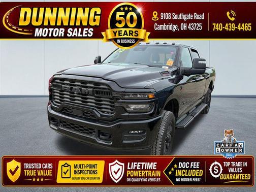 Diamond Black Crystal Pearlcoat 2025 RAM 2500 Big Horn Crew Cab 4x4 6'4' Box