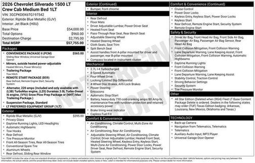 2026 Chevrolet Silverado 1500 LT