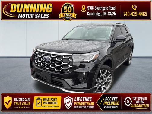 Agate Black Metallic 2025 Ford Explorer Platinum