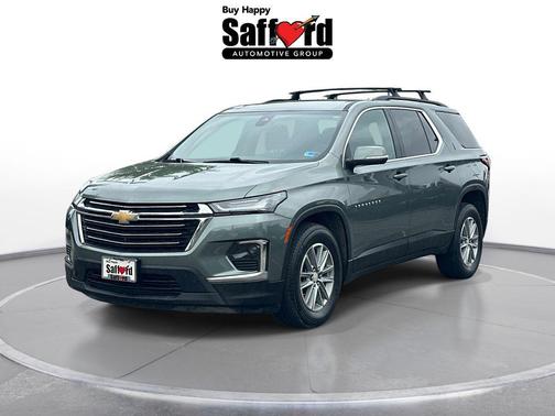 Silver Sage Metallic 2022 Chevrolet Traverse LT Cloth